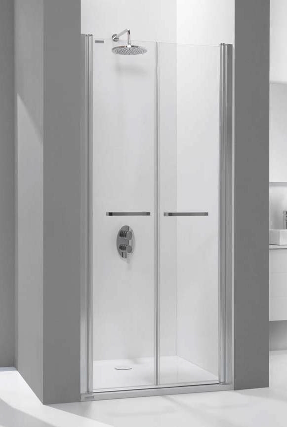 Sanplast Prestige III drzwi prysznicowe 80 cm DD/PRIII srebrny mat/szkło przezroczyste 600-073-0920-39-401