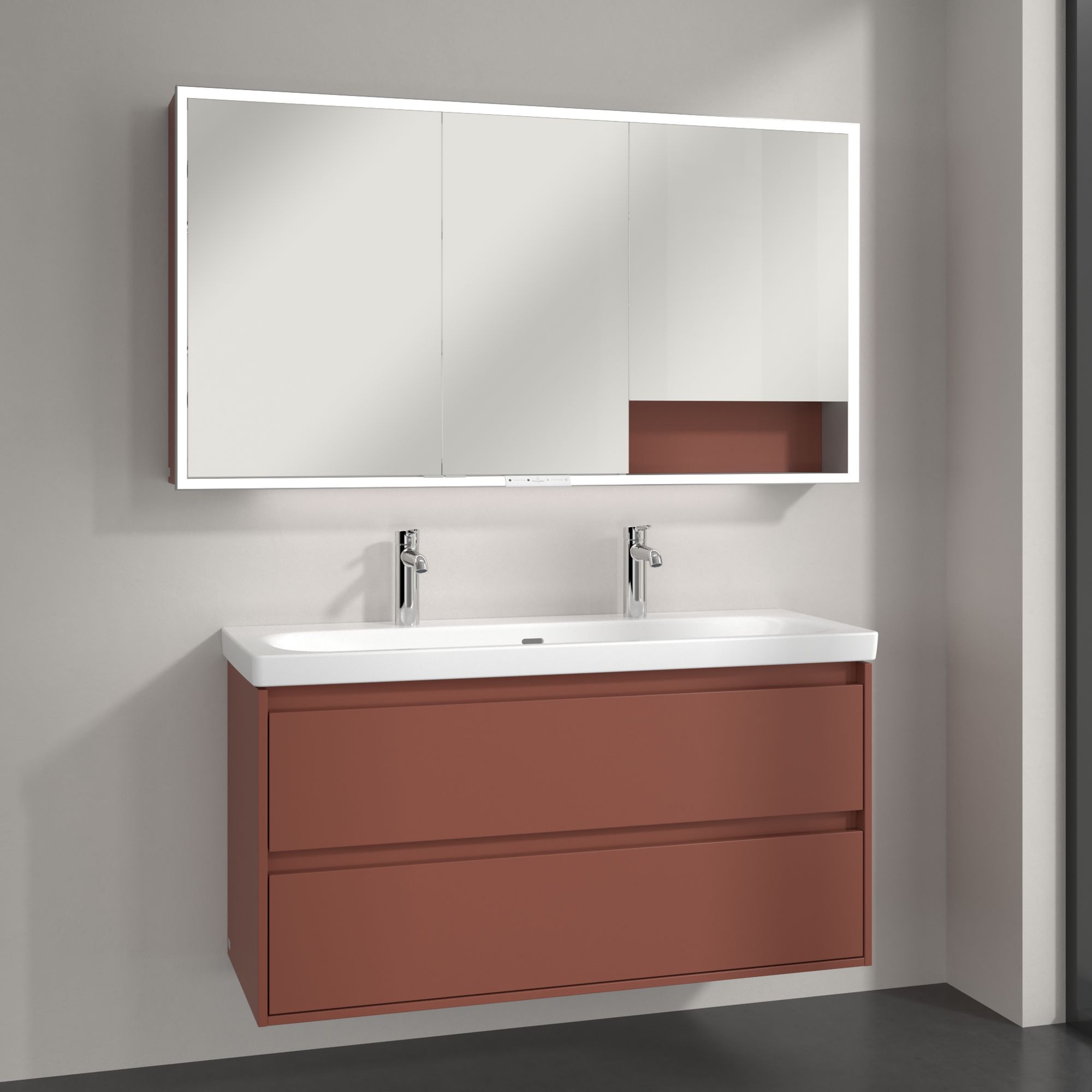 Villeroy & Boch My View+ szafka 140x16,8x75 cm z lustrem Wine Red A48114AH