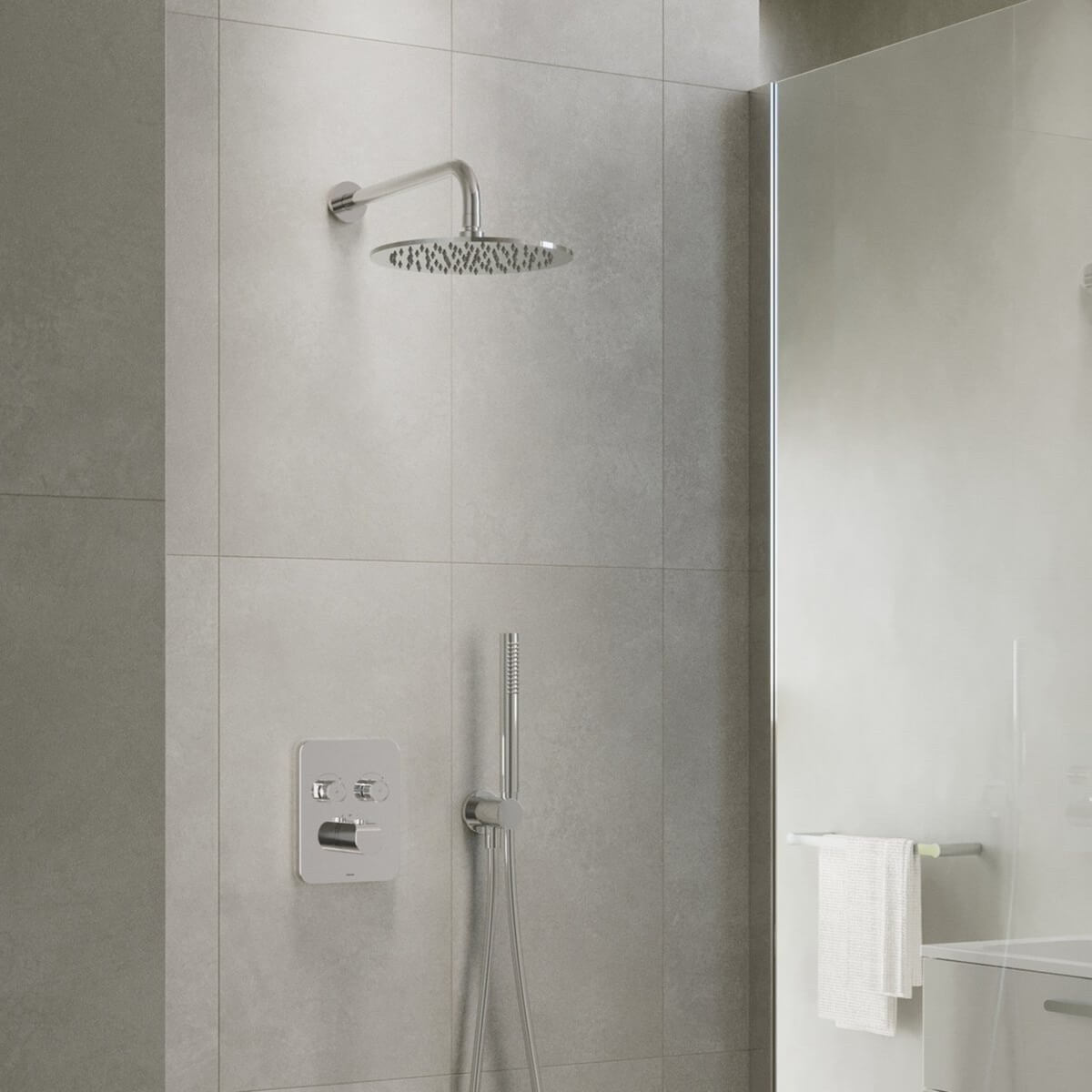 Ravak Flat bateria wannowo-prysznicowa podtynkowa termostatyczna 063.00CR.O2.RB071 do R-box chrom X070747