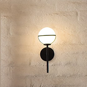 Elstead Lighting Hollis kinkiet 1x40 W biały-czarny HK-HOLLIS1-O-BK-BATH