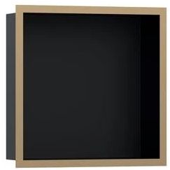 Hansgrohe XtraStoris Individual wnęka ścienna na papier toaletowy czarny mat-brąz szczotkowany 56098140