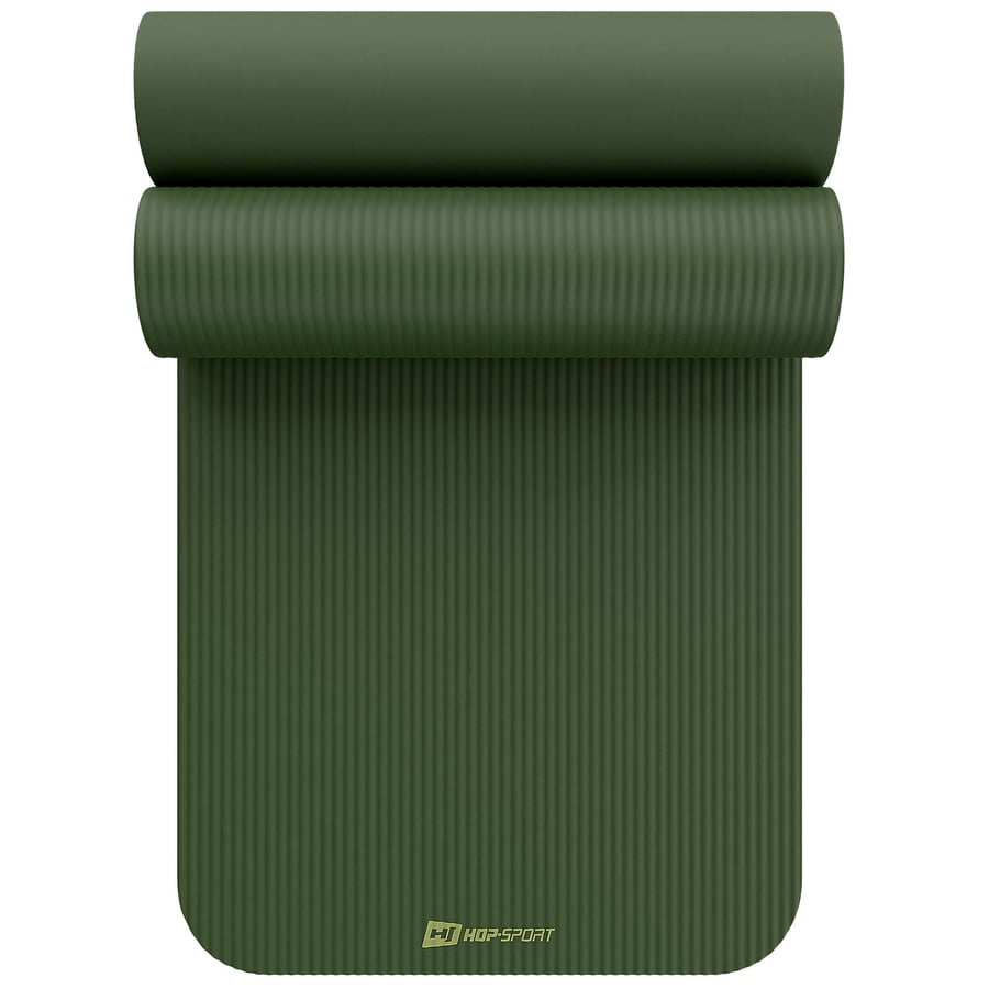 Mata fitness NBR 1cm - butelkowa zieleń - 190x60 cm