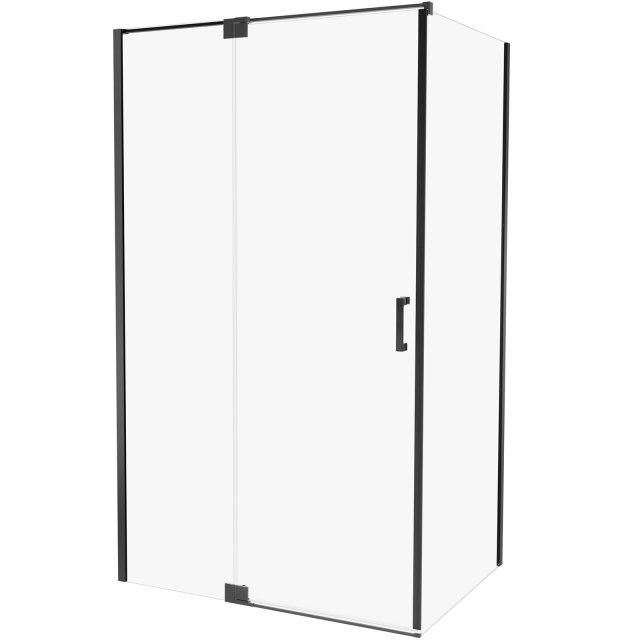 Kabina prysznicowa prostokątna ALLURIA 1D BLACK MATT 110x80x200 TER-0