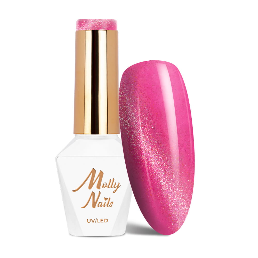 Lakier hybrydowy LED/UV Gel Polish Molly Nails Neon Flashy Cat Eye Nr 173 HEMA/Di-HEMA Free 8g