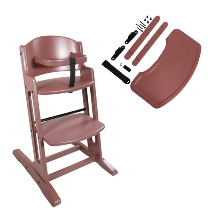 Baby Dan Danchair + DanTray - zestaw krzesełko do karmienia z tacką-Mocca