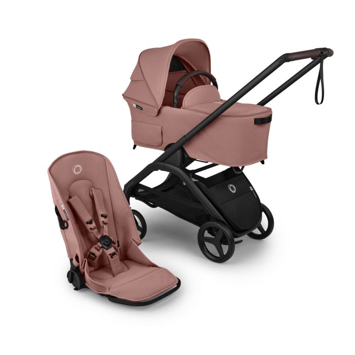 Bugaboo Dragonfly Plus - wózek głęboko-spacerowy-Black-Dusty Pink