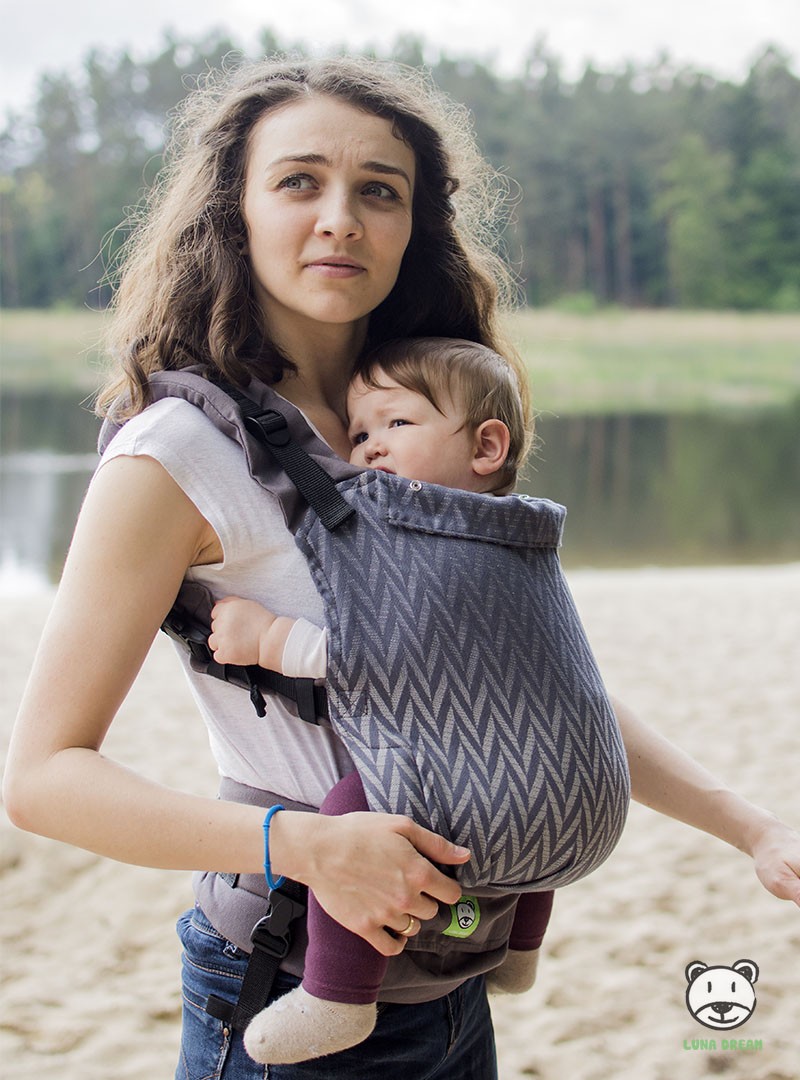 Nosidełko regulowane Grow Up Wrap: Herringbone grey Podstawowy
