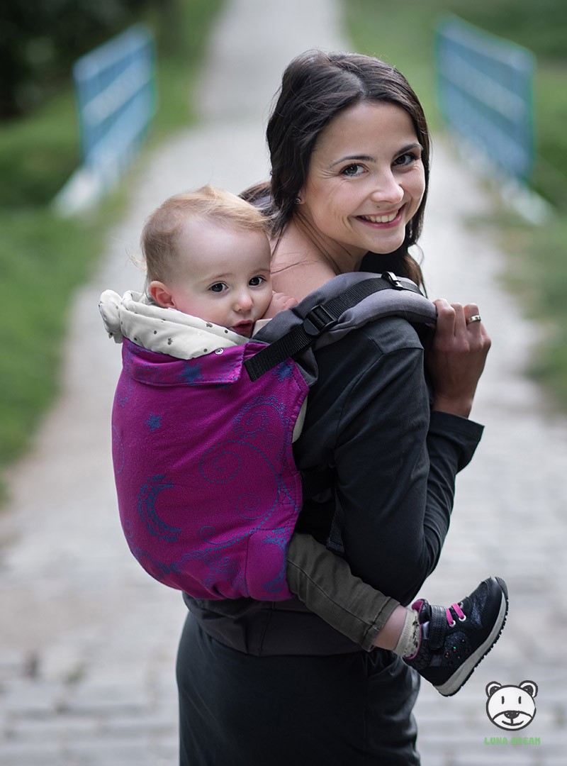 Nosidełko regulowane Grow Up Wrap: Luna Pink (róż) Podstawowy