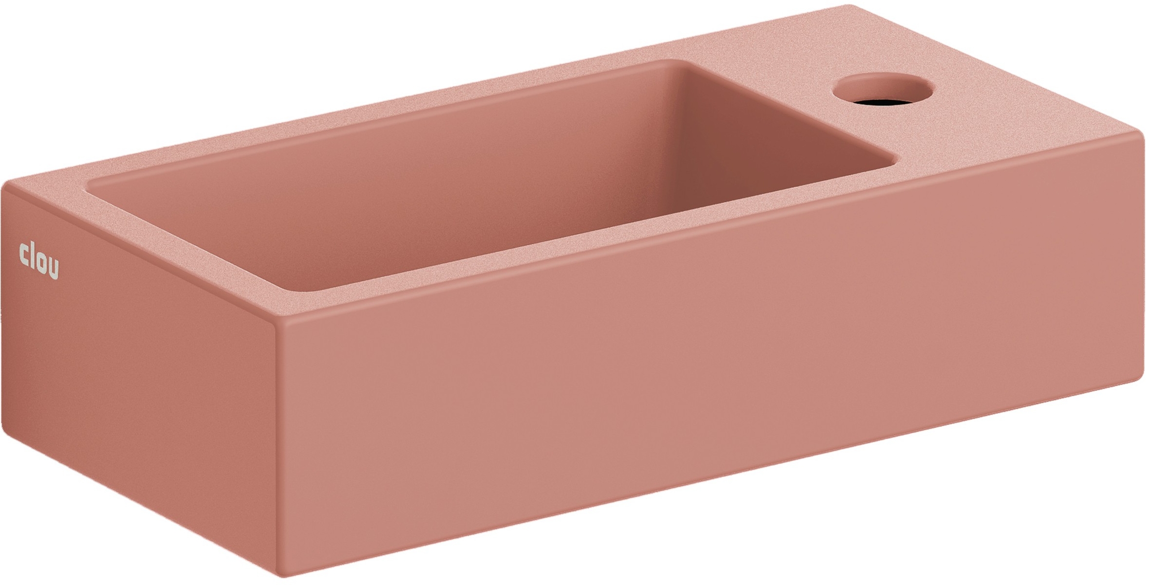 Darmowa Dostawa - Umywalka 36x18 cm prostokątna ścienna-nablatowa różowa Clou New Flush CL0340030
