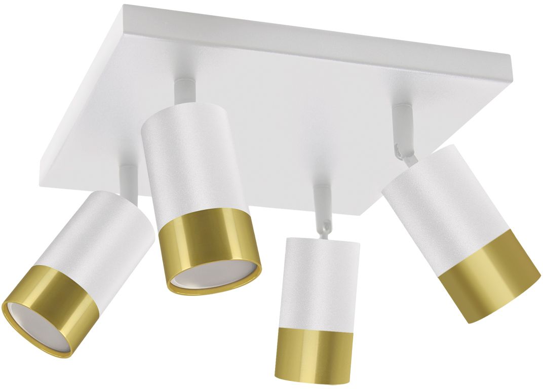 Darmowa Dostawa - Lampa podsufitowa 4x35 W biała-złota Strühm Puzon 04281