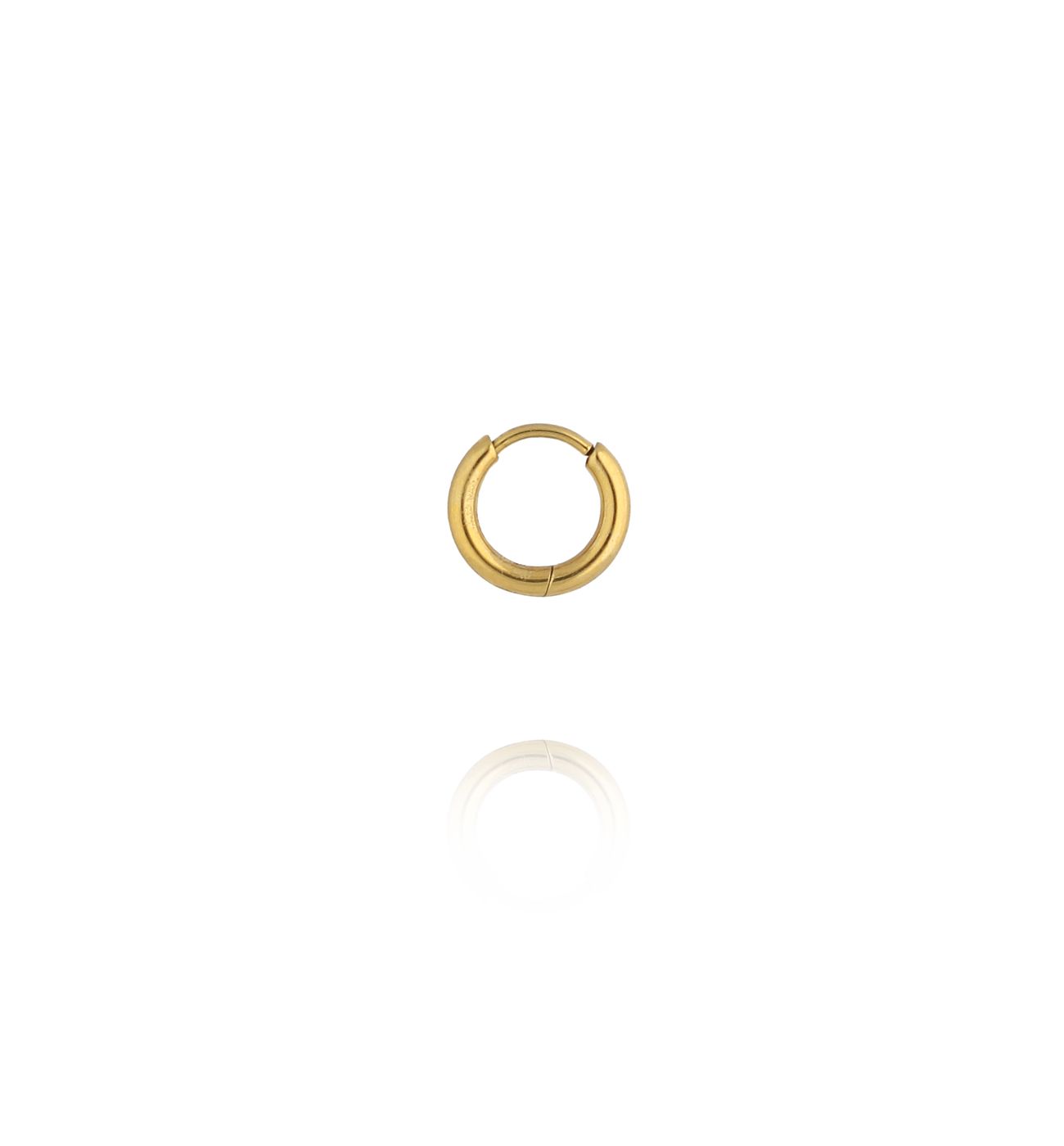 Kolczyk złoty koło – gładki, minimalistyczny KSA2531