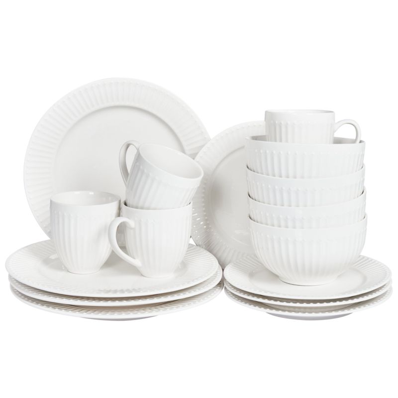 Zastawa stołowa 16-częściowa Cowslip Porcelana Biały 1 kpl