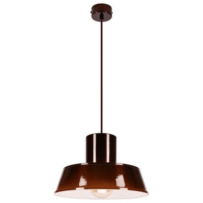 Lampa wisząca Szpak Polly 1 A64 industrialna metalowa brązowa 1xE27 1szt