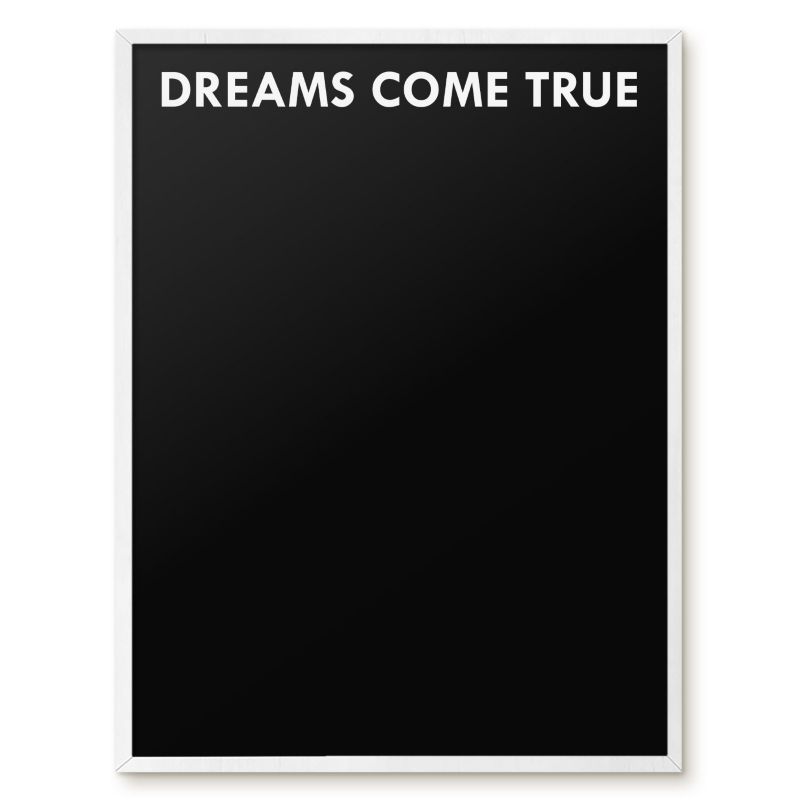 Tablica Magnetyczna W Ramie Tulup 60x80 cm Dreams come true 7 - Biała rama Do salonu, sypialni 1 szt.