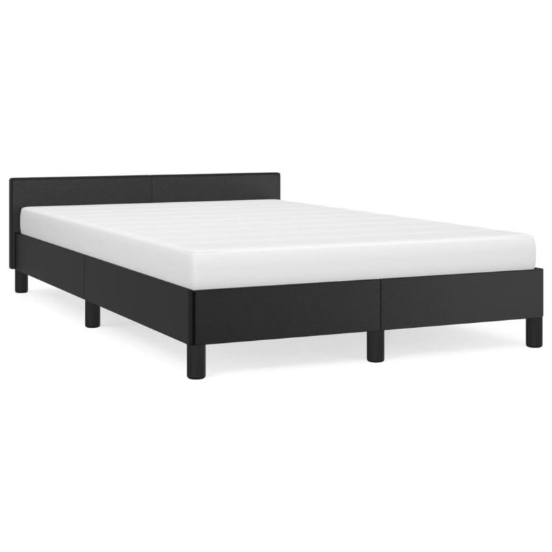 Łóżko tapicerowane WaszeMeble 120x190 cm czarne WM-379541 1 szt.