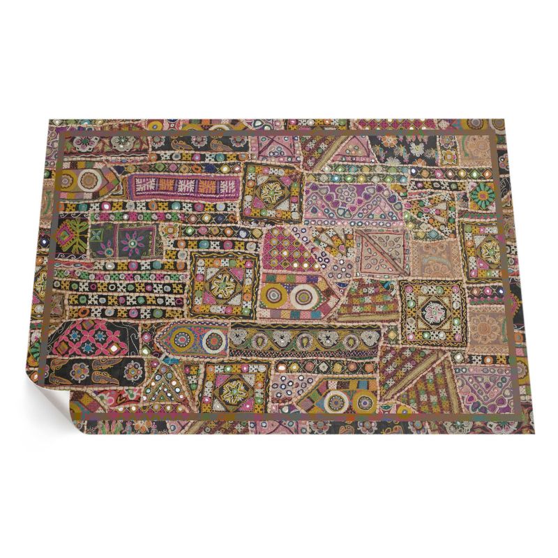 Winylowy Chodnik Zewnętrzny ArtPrintCave 150x225 cm Patchworkowy etniczny wzór retro 1 szt.