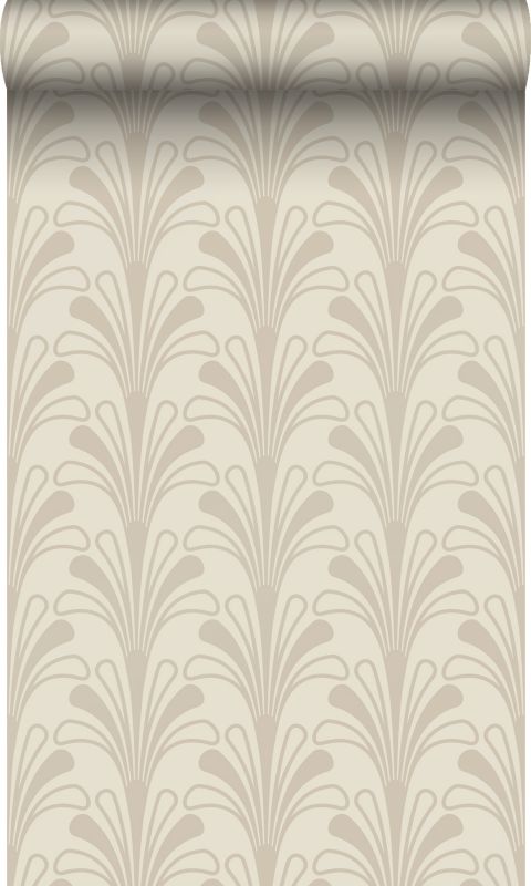 Tapeta Origin Wallcoverings motyw art déco piaskowego beżu 50 x 900 cm - 1 rol.