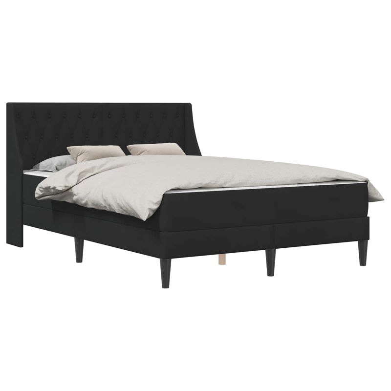 Łóżko Kontynentalne WaszeMeble z Materacem 160x200 cm Czarne WM-3414811 1 szt.