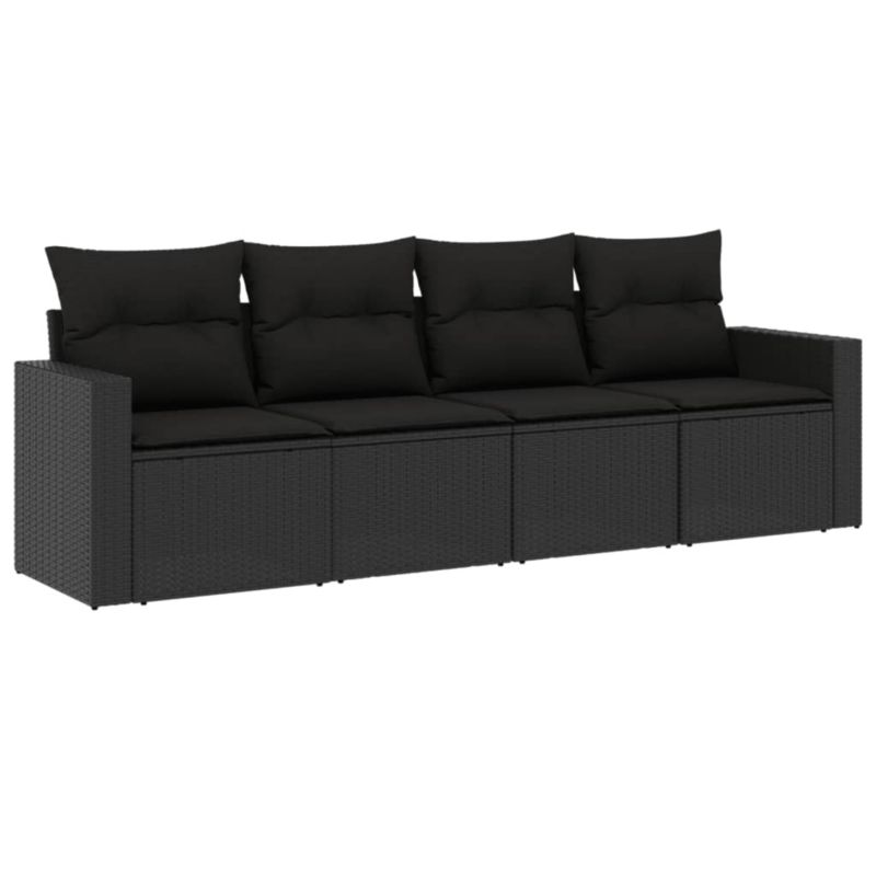 Zestaw mebli ogrodowych modułowy WaszeMeble ze stali czarny z poduszkami WM-3251012 1 kpl