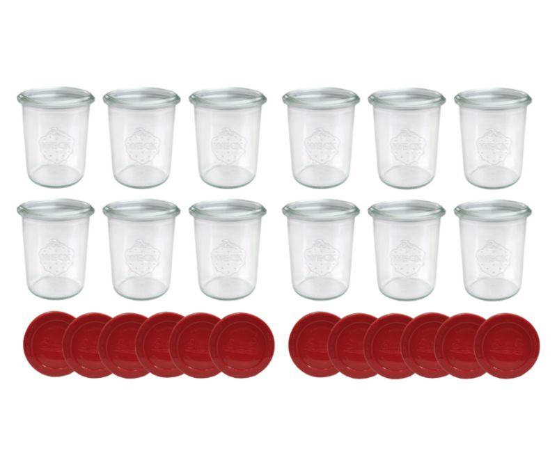 Słoiki MODO24 Weck 160 ml fi 60 mold z silikonowymi wiekami 12 kpl.