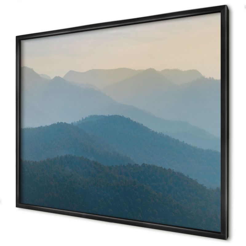 Tablica magnetyczna ozdobna Wallfluent 80x60 Górskie widoki w czarnej ramie 1szt