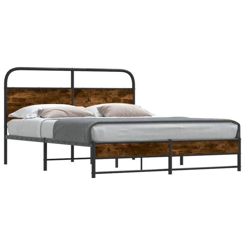 Łóżko Metalowe WaszeMeble 150x200 cm Brązowe WM-4100376 1 szt.