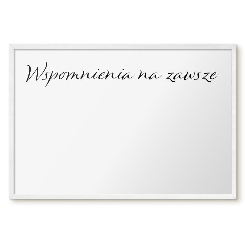 Tablica Magnetyczna Do Salonu Tulup 60x40 cm Wspomnienia na zawsze 4 - Biała rama Do salonu, sypialni 1 szt.