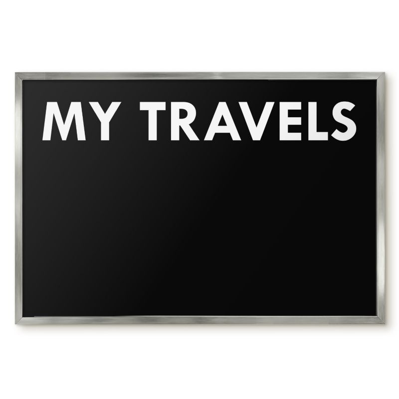 Tablica Magnetyczna Do Notatek Tulup 60x40 cm My travels 7 - Srebrna rama Do salonu, sypialni 1 szt.