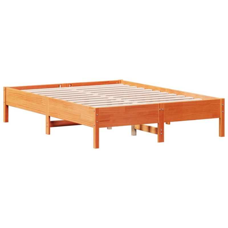 Łóżko drewniane WaszeMeble 135x190 cm brąz WM-842721 1 szt.