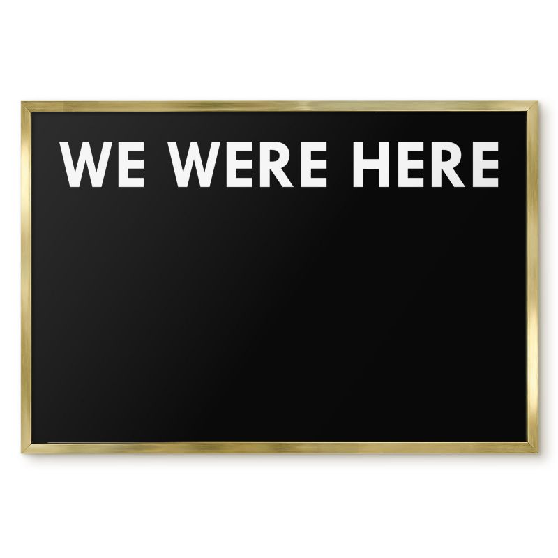 Tablica Magnetyczna Do Notatek Tulup 60x40 cm We were here 7 - Złota rama Do salonu, sypialni 1 szt.