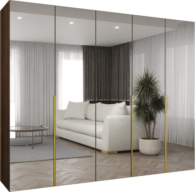 Szafa uchylna otwierana ALICANTE 3 250 wys 202 cm Orzech Warmia + Złoty 1 szt