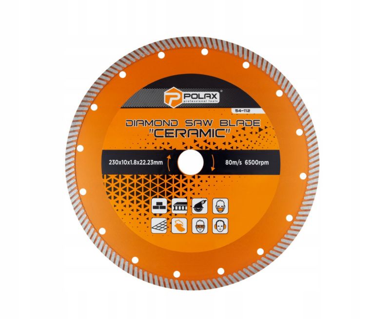 Tarcza diamentowa do cięcia płytek Polax Ceramic 230 10 1.8 22.23mm 1 szt.