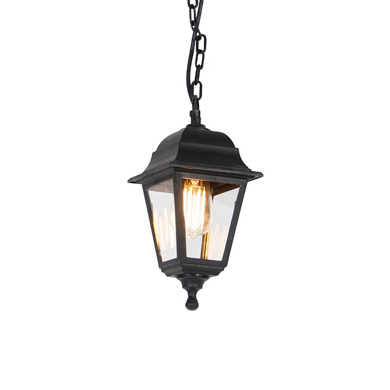 Classicantique lampa wisząca zewnętrzna do ogród Qazqa Capital 15 czarny max 15W kompatybilny z żarówką LED E27 IP44 1 szt.