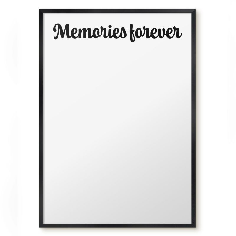 Tablica Do Magnesów Tulup 50x70 cm Memories forever 1 - Czarna rama Do salonu, sypialni 1 szt.
