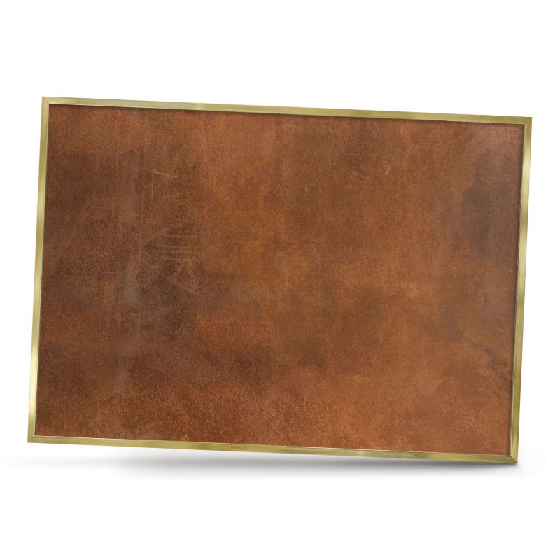 Dekoracyjna tablica magnetyczna ArtPrintCave 100x70 Brązowa tekstura w złotej ramie 1szt