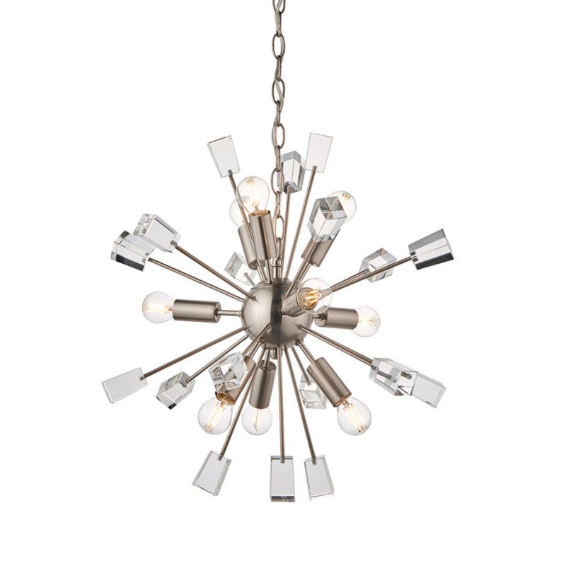 Lampa wisząca Endon MIRO nikiel satyna 9xE14x15W IP20 wym:120x50x50cm - 1 szt.