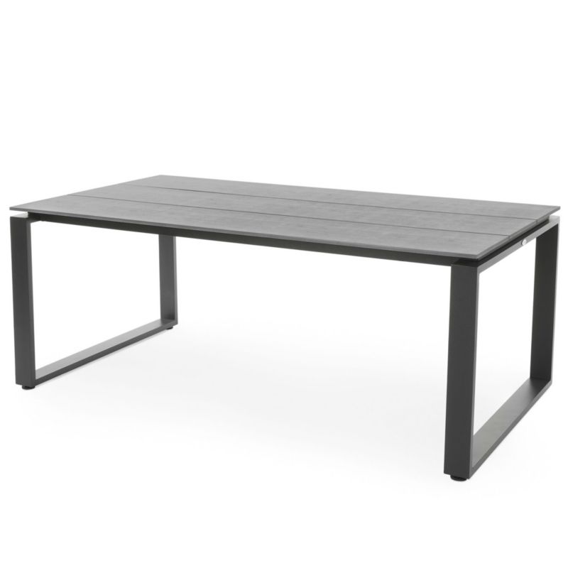 Aluminiowy stół ogrodowy 180x100 cm z blatem polywood di volio Giovo Szary 1 szt.