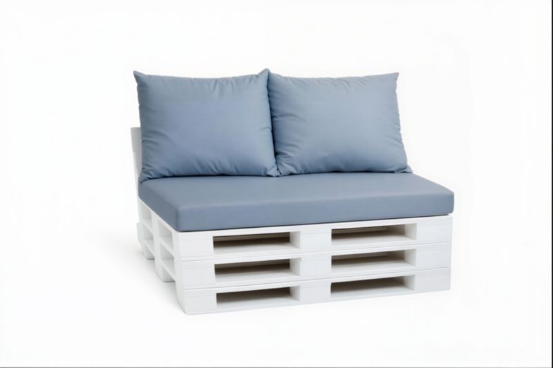 Zestaw 3 poduszek na paletę, Setgarden, 120x50x10 cm, 2x60x50cm oparcie, Midnight Blue dwustronne poduszki na meble ogrodwe, 1szt