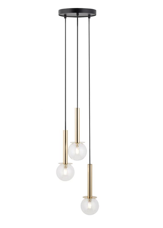 Lampa wisząca Sigma Lighting Daisy 6722 czarno-złota minimalistyczna 3xG9 x 1 szt.
