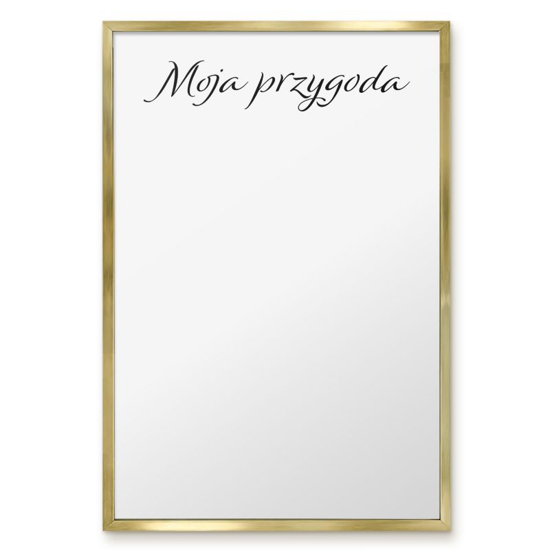 Tablica Magnetyczna Do Biura Tulup 40x60 cm Moja przygoda 4 - Złota rama Do salonu, sypialni 1 szt.