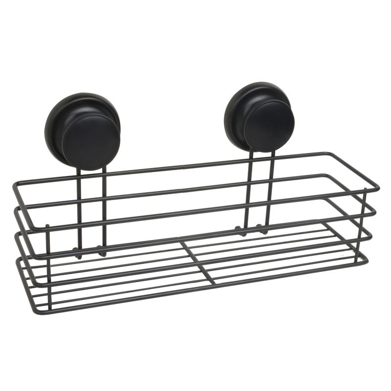 Półka łazienkowa wisząca Yoka Home pod prysznic koszyk łazienkowy na przyssawkę czarny - 1 szt.
