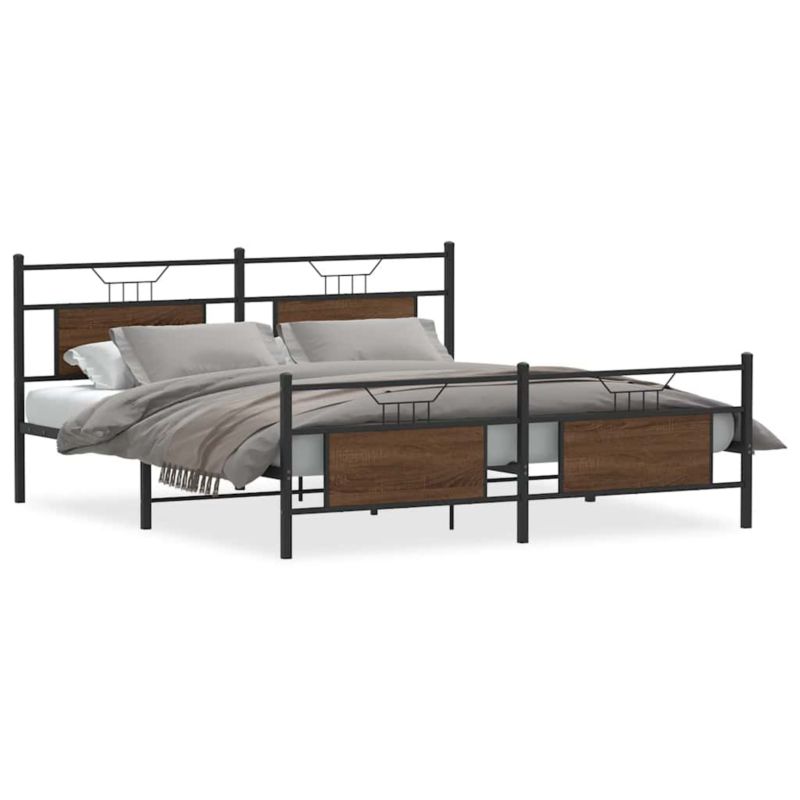 Łóżko metalowe WaszeMeble 160x200 cm brąz WM-3325102 1 szt.