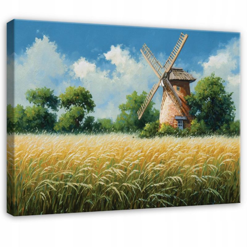 Obraz WALLARENA Do Sypialni Salonu Na Płótnie Łąka Kwiaty Krajobraz 100x70 cm 1 szt.