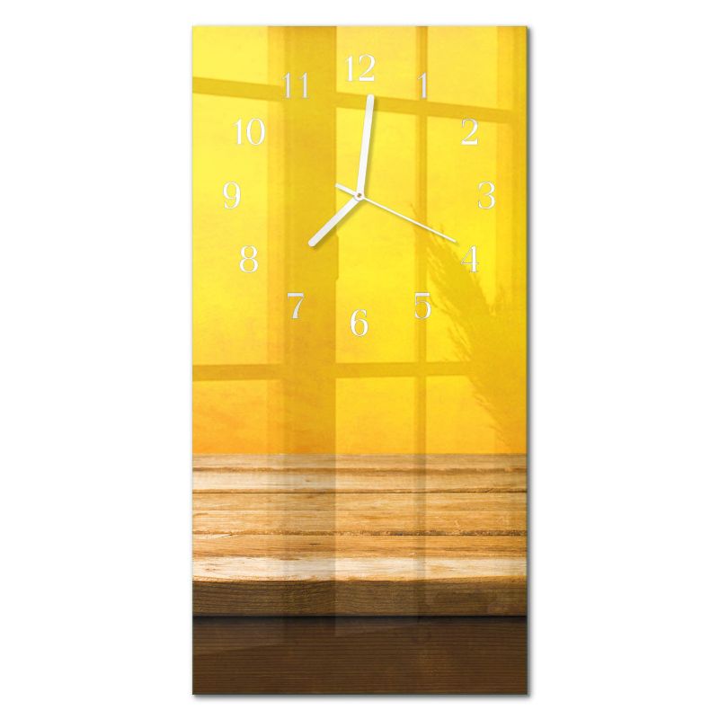 Zegar Ścienny Bez Tykania Tulup 30x60 cm z Białymi Wskazówkami Tabela 1 szt.
