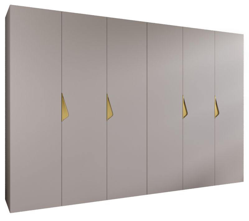 Szafa uchylna otwierana Abiks SANDI 1 300 (2x150) wys 202 cm Kaszmir + Złoty 1 szt