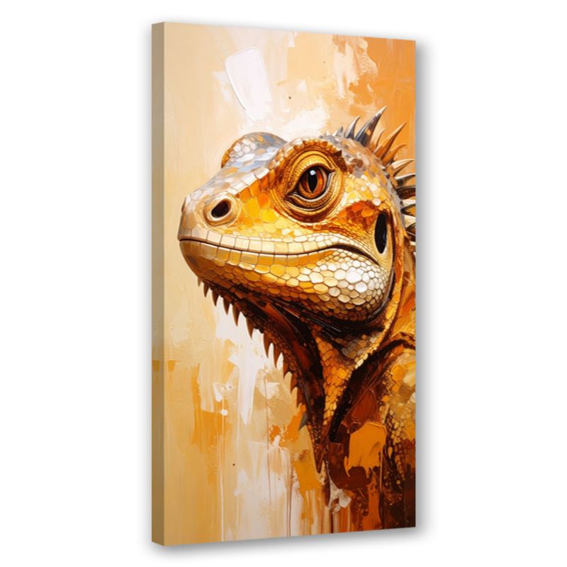Obraz nowoczesny do salonu kuchni Feeby Głowa jaszczurki Gady 50x100cm 1szt