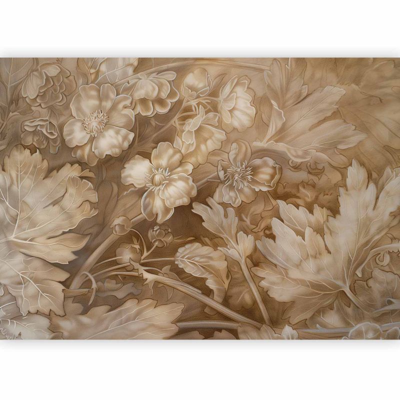 Fototapeta flizelinowa Premium Artgeist 155g/m2 Kwiaty beżowa 400x280 (8 części) 10015aa rolka 1 szt