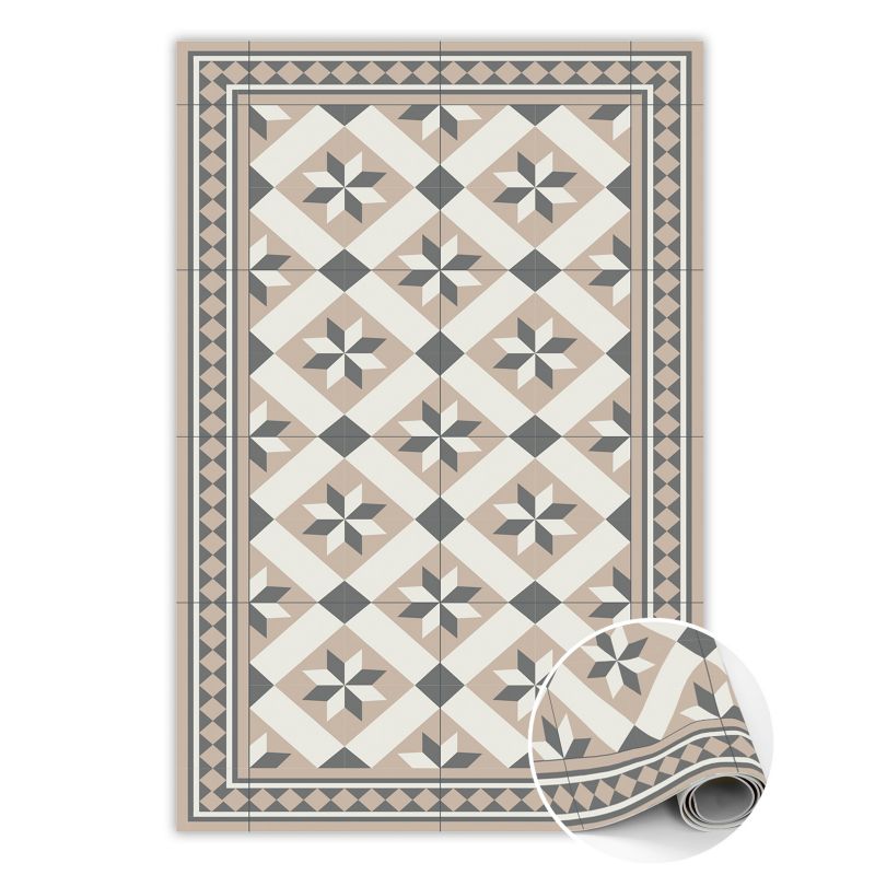 Dywan Tulup Winylowy z Nadrukiem 140x210 cm Ośmioramienne gwiazdy Uniwersalny z Modnym Wzorem 1 szt.