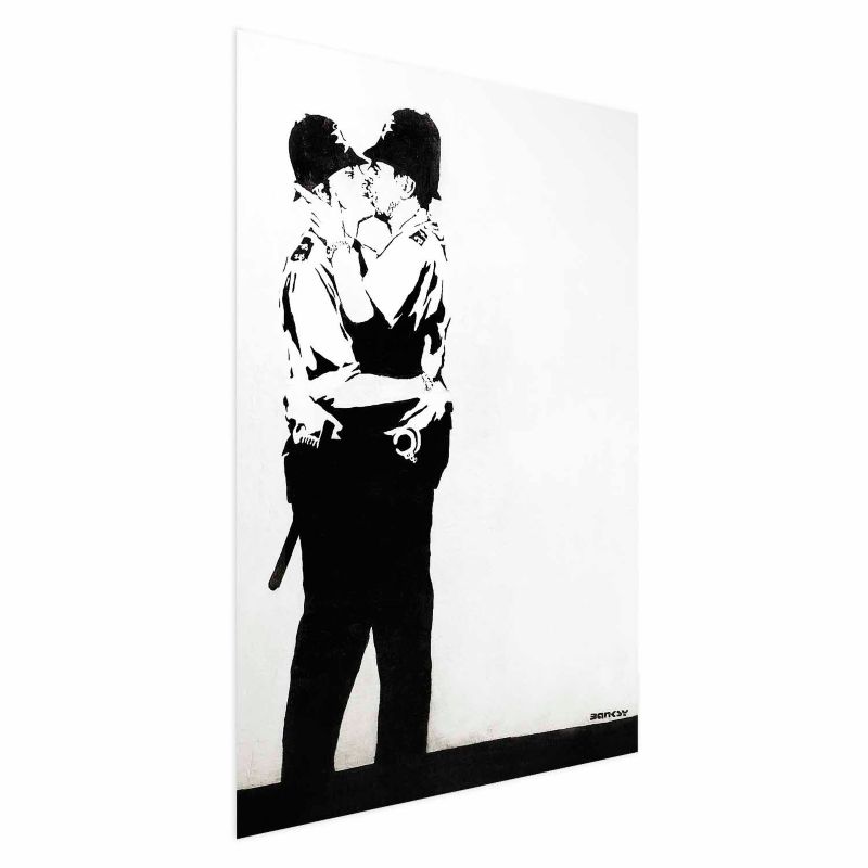 Plakat Artgeist Pocałunek policjantów 21x30 cm bez ramy 1 szt