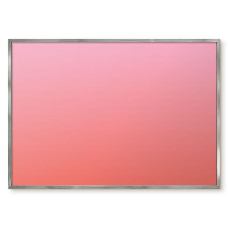 Tablica Magnetyczna Dekoracyjna Tulup 100x70 cm Różowy pomarańczowy - Srebrna rama Do sypialni, salonu 1 szt.